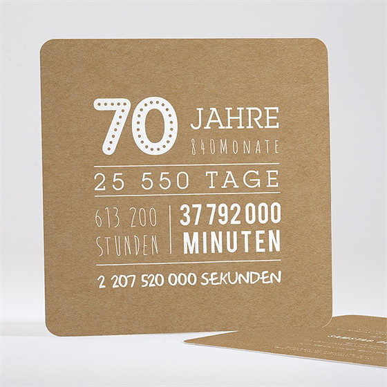Geburtstagseinladung Countdown 70 Jahre
