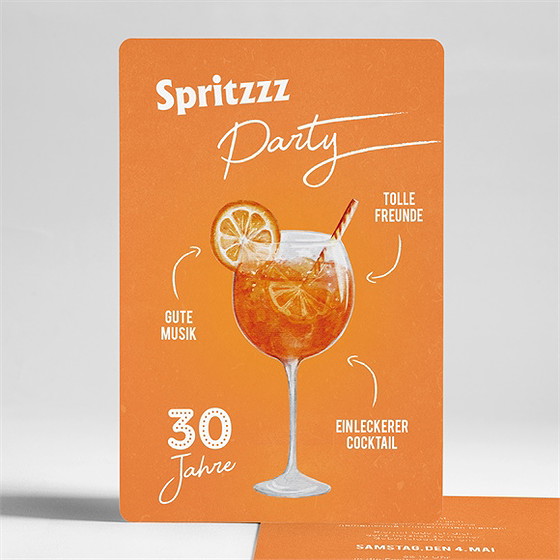 Geburtstagseinladung Spritz 30 Jahre