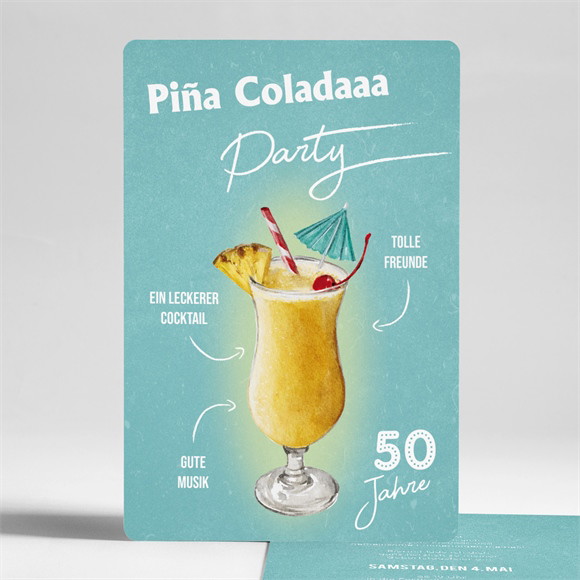 Geburtstagseinladung Pina Colada 50 Jahre ref.N241322