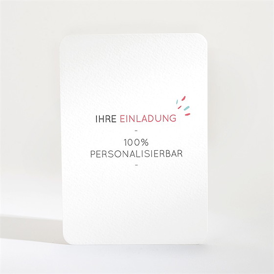 Geburtstagseinladung Blanco - 9,5X13,8Cm (N210250)