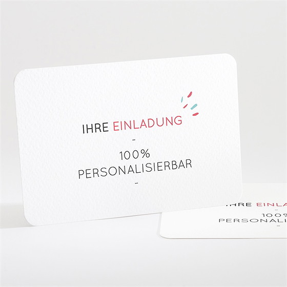 Geburtstagseinladung Blanco - 13,8X9,5Cm (N111259)