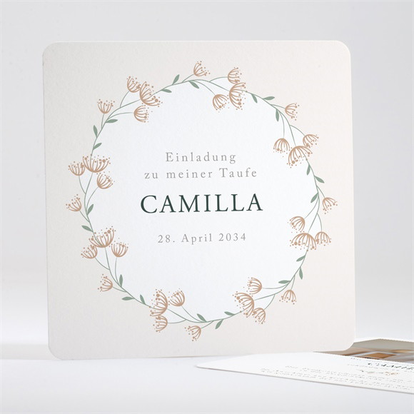 Einladung Taufe Pastellblumen ref.N351642