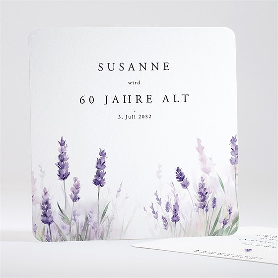 Geburtstagseinladung Lavendelblüten