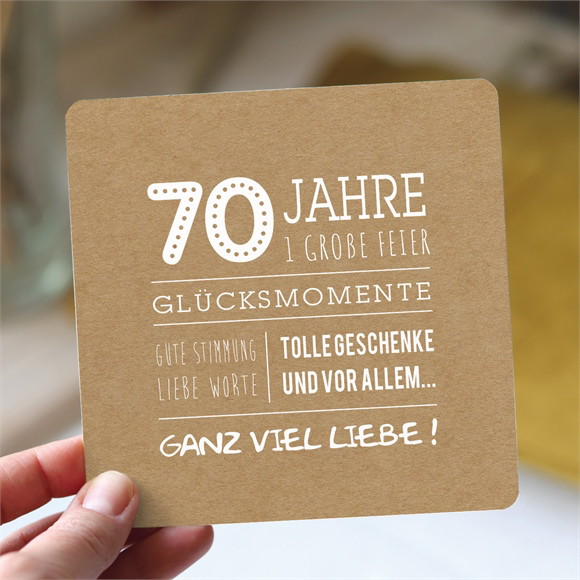 Dankeskarte Geburtstag Countdown 70 Jahre réf.N351702