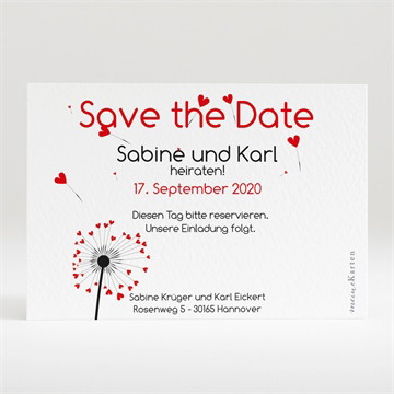 Save the Date Karte Pusteblume