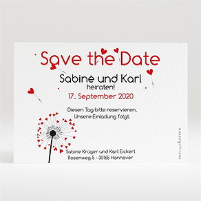 Save the Date Karte pusteblume