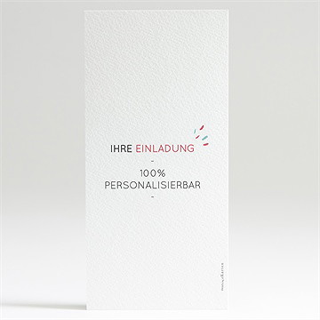 Hochzeitseinladung Blanco - 10X21cm (N22109) - Vue 2