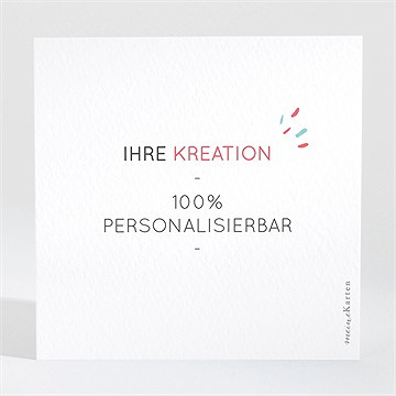 Dankeskarte Hochzeit blanco - 9,5x9,5cm (n30106) - Vue 2