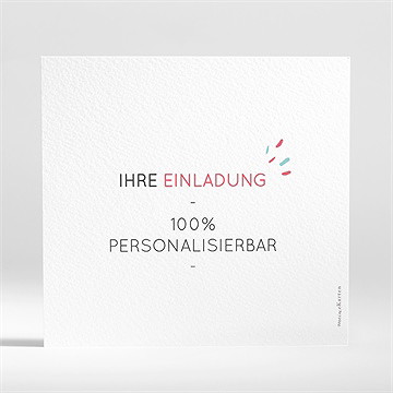Hochzeitseinladung Blanco - 15X14cm (N31007)
