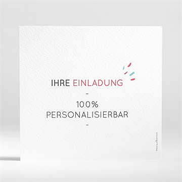Hochzeitseinladung Blanco - 15X14cm (N31120) - Vue 2