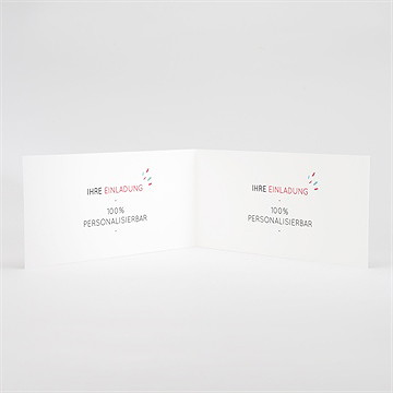 Hochzeitseinladung Blanco - 21X10cm (N43115) - Vue 2