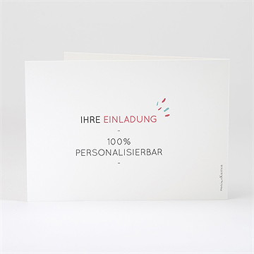 Hochzeitseinladung Blanco 15X10,5Cm (N51110) - vue 3