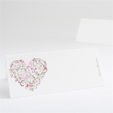 Tischkarte Hochzeit herzschlag