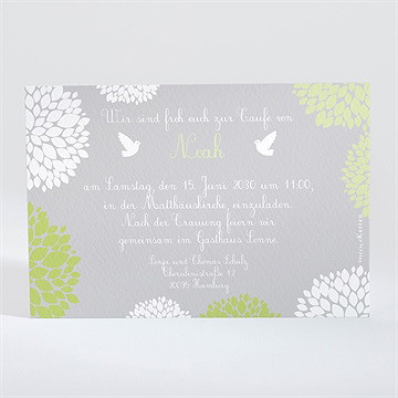 Einladung Taufe Fliegende Tauben - Vue 2