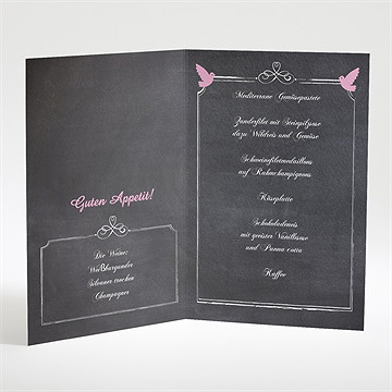 Menükarte Taufe rosa engel - Vue 2