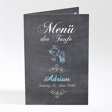 Menükarte Taufe blauer engel - magnet