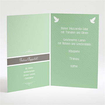 Menükarte Taufe Grünes Patchwork - Vue 2