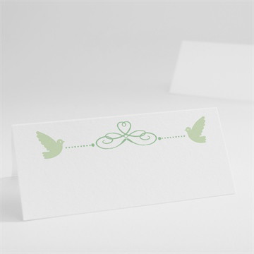 Tischkarte Taufe grünes patchwork