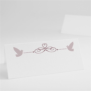 Tischkarte Taufe Rosa Patchwork