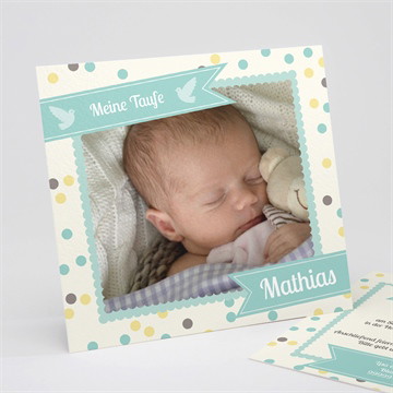 Einladung Taufe Taufkonfetti junge