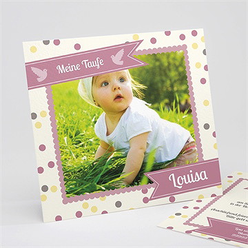 Einladung Taufe Taufkonfetti Mädchen