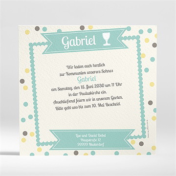 Einladung Kommunion kommunionskonfetti - Vue 2