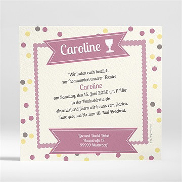 Einladung Kommunion konfetti zur kommunion - Vue 2