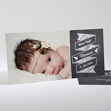 Einladung Taufe Festliche Schiefertafel