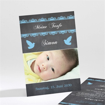 Einladung Taufe Vintage spitze