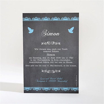 Einladung Taufe Vintage Spitze - Vue 2
