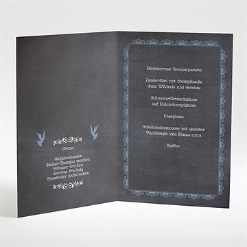 Menükarte Kommunion blaue taube - Vue 2