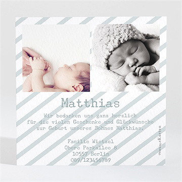 Dankeskarte Geburt Foto Patchwork