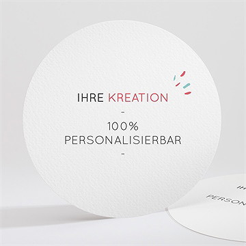 Geburtskarte Blanco - Rund*13,5Cm (N32152)