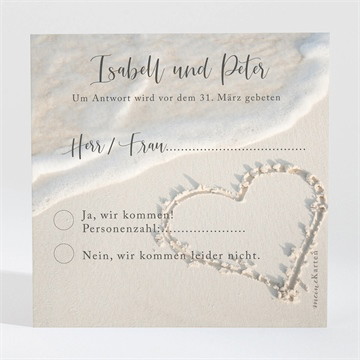 Antwortkarte Hochzeit Strandliebe