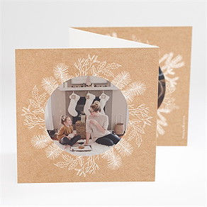 Weihnachtskarte weihnachten in kraftpapier