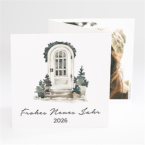 Weihnachtskarte winterreise