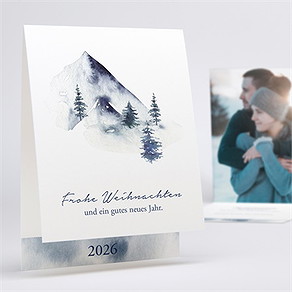 Weihnachtskarte winterlandschaft