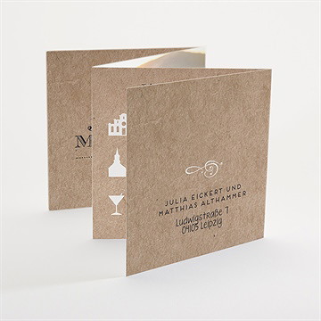 Hochzeitseinladung zurück zur natur - Sicht 3