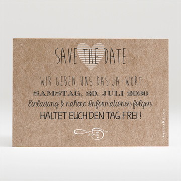 Save the Date Karte zurück zur natur