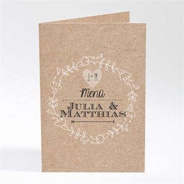 Menükarte Hochzeit zurück zur natur