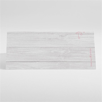 Tischkarte Taufe Rosa Schleife - Vue 2