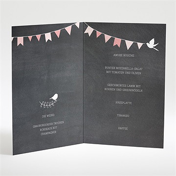 Menükarte Taufe kreidetafel girly - Vue 2