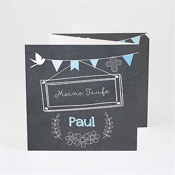Einladung Taufe Kreidetafel Boy