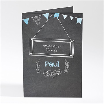 Menükarte Taufe kreidetafel boy