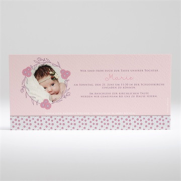 Einladung Taufe Girly - Vue 2