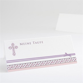 Tischkarte Taufe girly