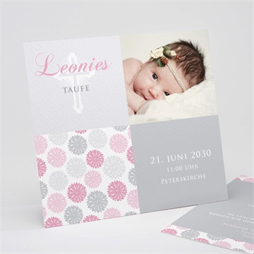 Einladung Taufe blumen feuerwerk