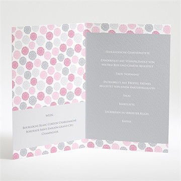 Menükarte Taufe blumen feuerwerk - Vue 2