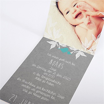 Einladung Taufe vogelgezwitscher - Vue 2