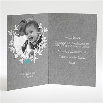 Menükarte Taufe vogelgezwitscher - Vue 2